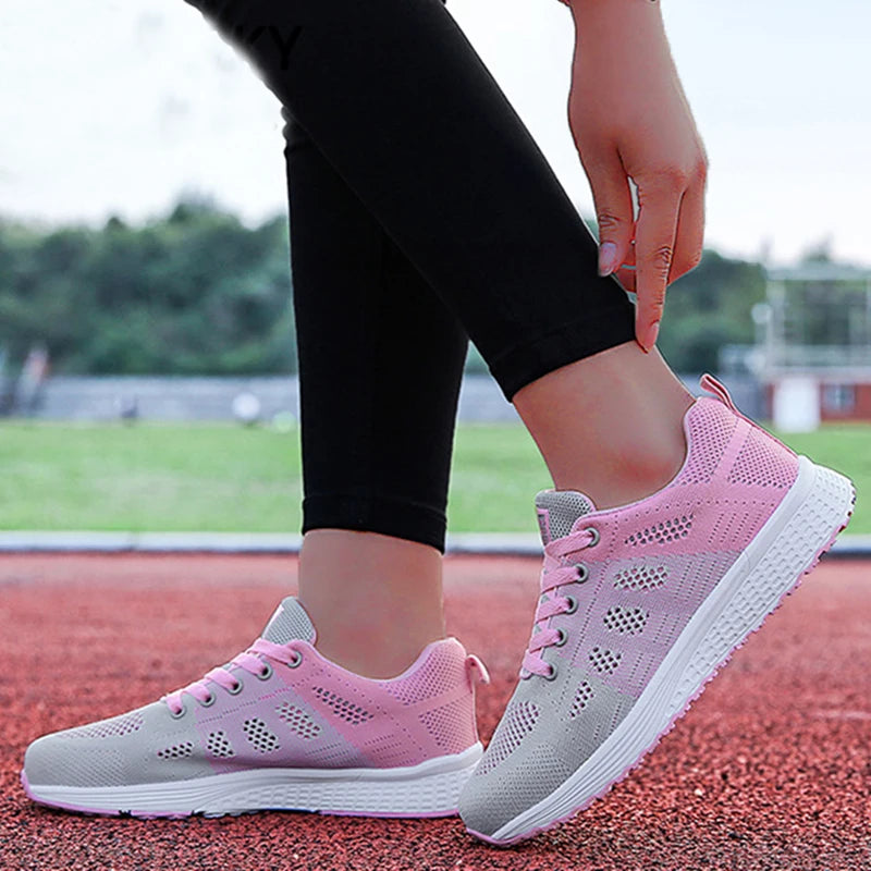 2025 New Women's Sneaker Fashion Breathable Women Shoes Plus Size Casual Sneaker Woman Lace Up Women Sneakers Tenis Feminino