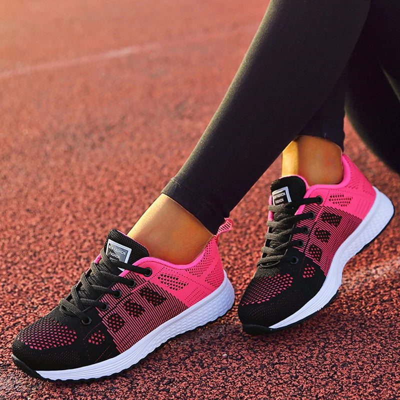 2025 New Women's Sneaker Fashion Breathable Women Shoes Plus Size Casual Sneaker Woman Lace Up Women Sneakers Tenis Feminino