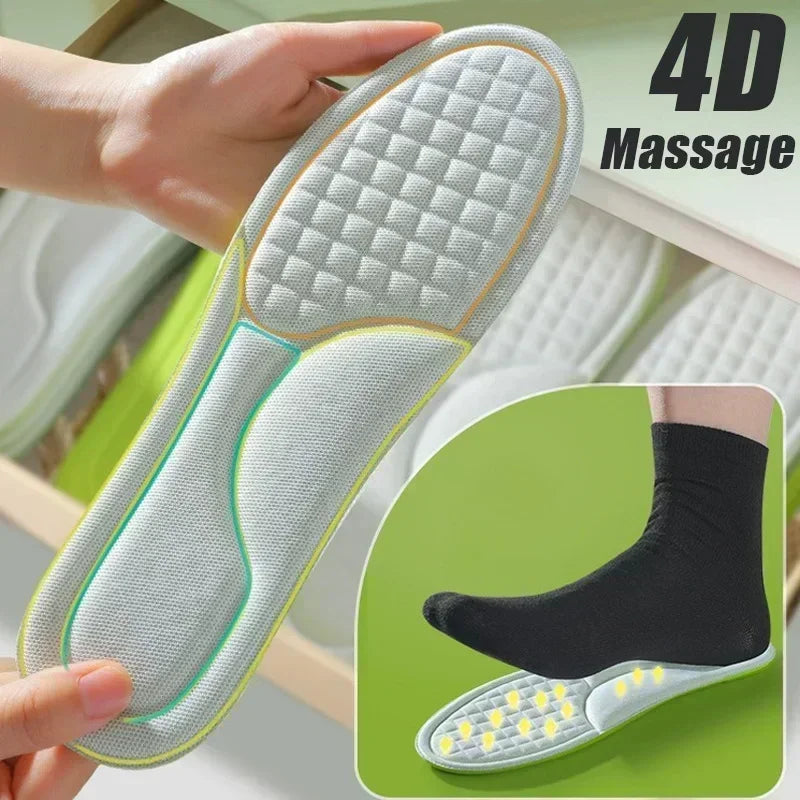 2/12pcs Unisex Memory Foam Orthopedic Insoles Deodorizing Insole Shoes Sports Absorbs Sweat Soft Antibacterial Shoe Accessories