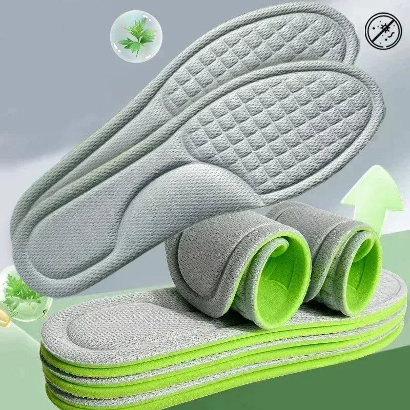 2/12pcs Unisex Memory Foam Orthopedic Insoles Deodorizing Insole Shoes Sports Absorbs Sweat Soft Antibacterial Shoe Accessories