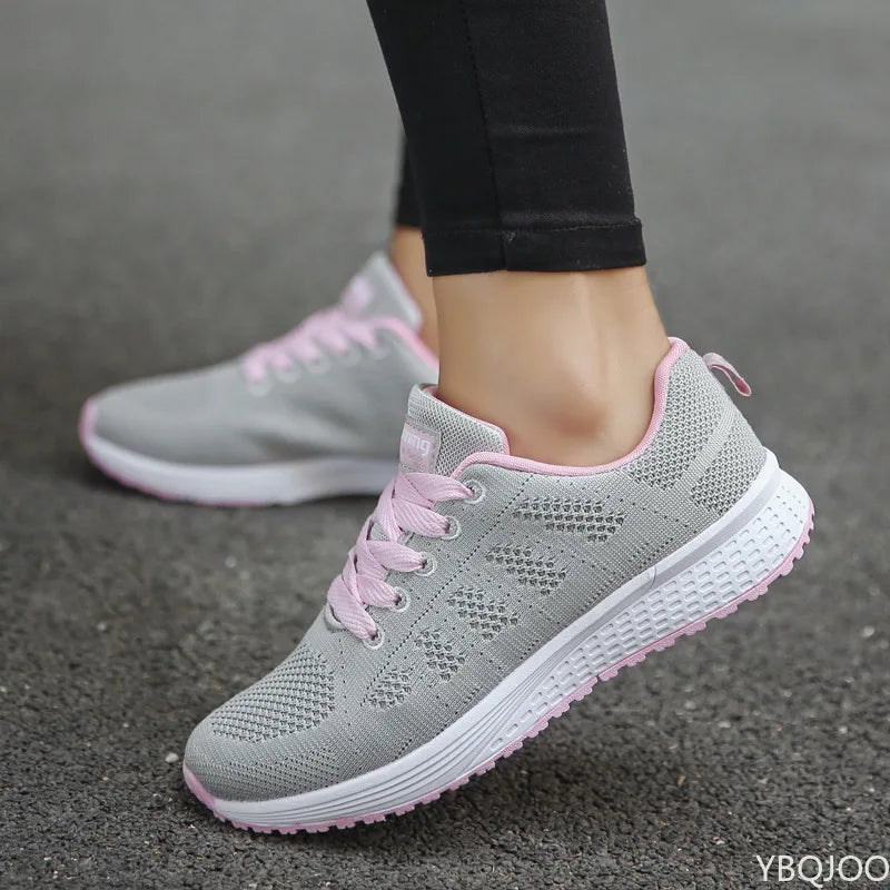 Women's Sneakers Casual Shoes Flats Air Mesh Breathable Trainers Ladies Shoes Female Sneakers Women Shoes Basket Tenis Feminino