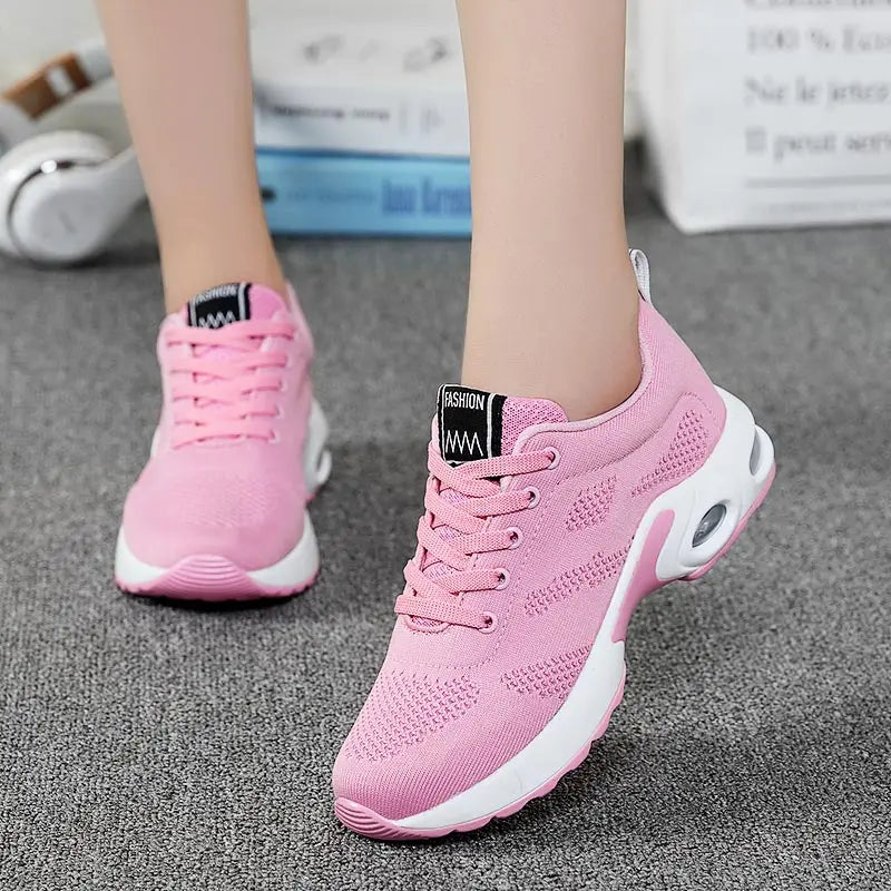 Big Size Summer Air Cushion Women's Sport Shoes Ladies Sneakers Female Running Shoes Sports Woman Blue Pink Basket Gym GMB-1055