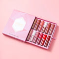 12 colors set  matte lip gloss, long-lasting smooth velvet texture for women's music festival make-up